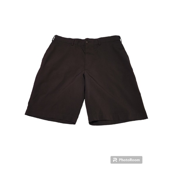 Golf‎ Shorts Flat Front Casual Chino Style Brown Size 34 - Picture 1 of 4